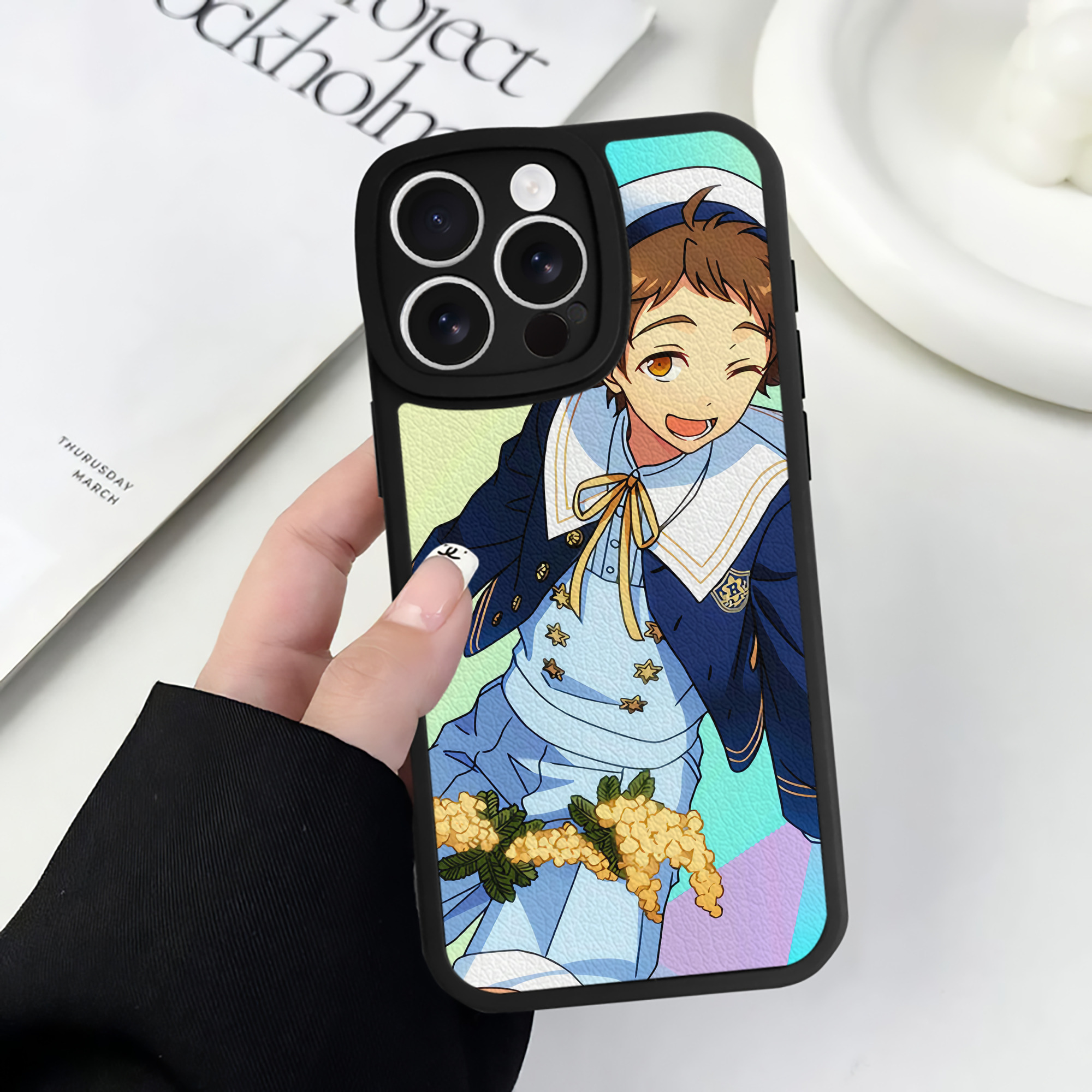 （画像用） あんさんぶるスターズ! Ensemble Stars 【iPhone 16シリーズ対応】シリコンスマホケース（レザー調） 材質：シリコン